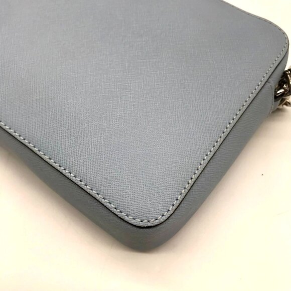 Michael Kors Jet Set Sky Blue East West Saffiano Leather Crossbody - Picture 8 of 10